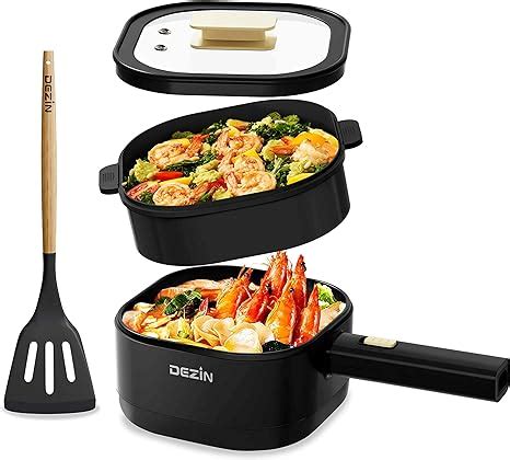 Amazon Dezin 2L Electric Hot Pot With Steamer Rapid 800W Non Stick Ceramic Coating Dorm