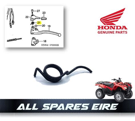 Honda Rear Hand Brake Lever Return Spring Trx