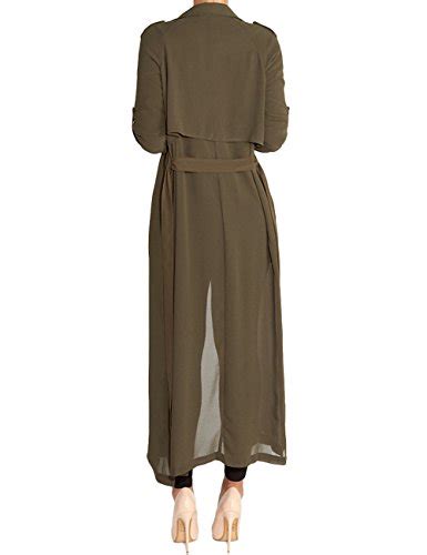 Begonia K Women S Long Sleeve Chiffon Lightweight Maxi Sheer Duster