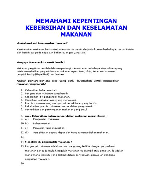 Kepentingan Menjaga Kebersihan Rumah Dan Persekitaran Geo Fizikal