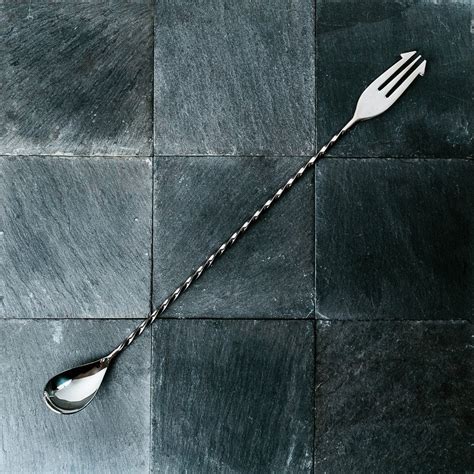 Twist Bar Spoon With Trident Fork 30cm Chubo Knives