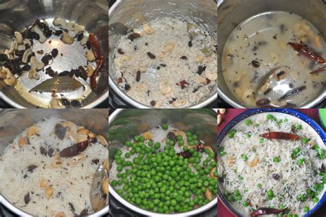 Instant Pot Peas Pulao Steps Culinary Shades