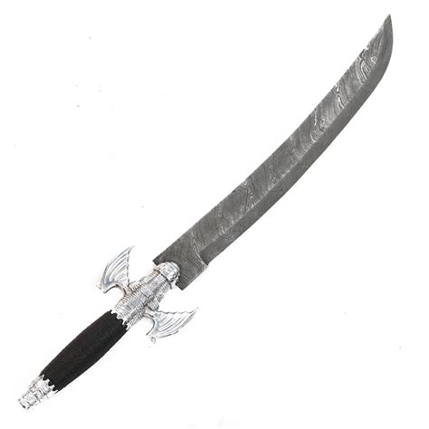 Scimitar Sword/ Saber - High Carbon Damascus Steel Sword- 19"- Sabre ...