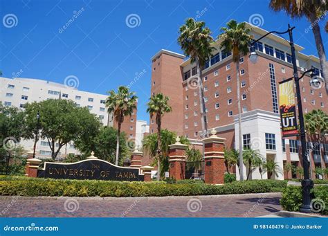 Entrance of the Campus of University of Tampa in Tampa Editorial Stock ...