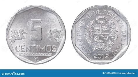 Nueva Moneda Peruana Foto De Archivo Imagen De Aislado