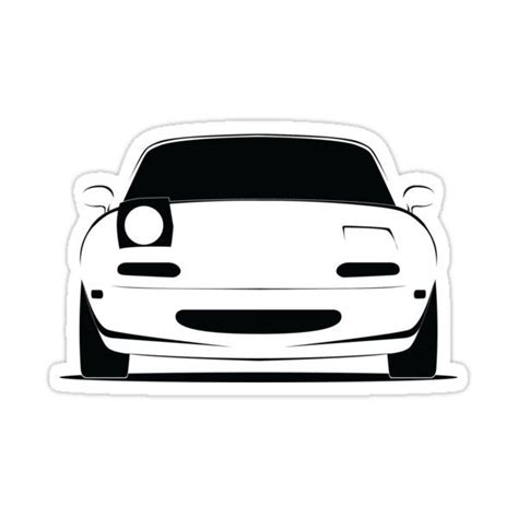 NA MX 5 Miata Winking Sticker For Sale By Demetr0s Miata Stickers