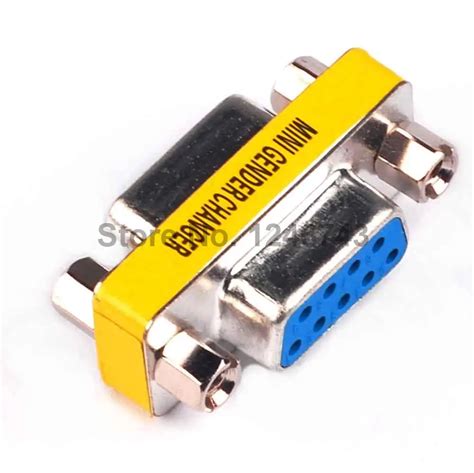 10PCS New 9Pin RS232 Serial Port Connector Adapter DB9 Female To Female