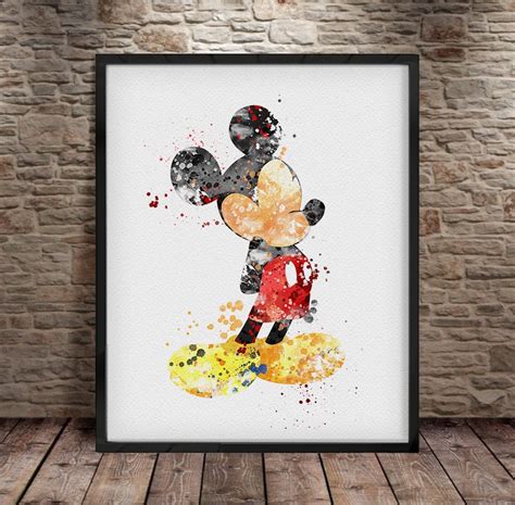 Mickey Mouse Print Mickey Mouse wall art Mickey by iLoveArtPrint