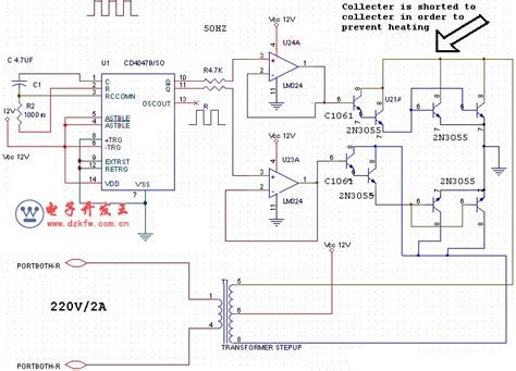 500W逆变器制作直流12V转220V交流逆变器电路图