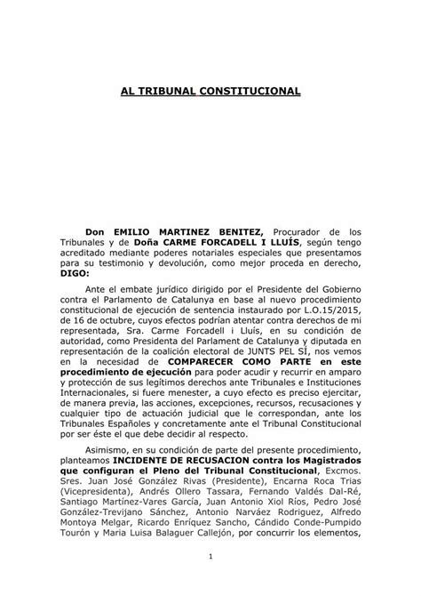 PDF AL TRIBUNAL CONSTITUCIONAL 2017 09 06 En La Forma Que UNA De