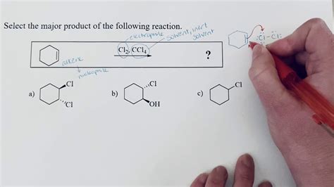 Alkene halogenation example - YouTube