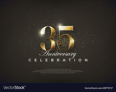 Fancy number 35th to celebrate birthday Royalty Free Vector