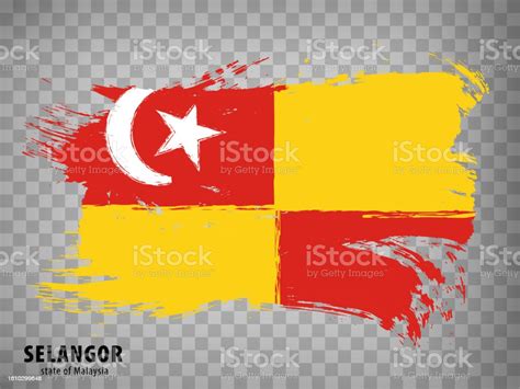 Flag Selangor Brush Strokes Flag Selangor State On Transparent Background For Your Web Site ...