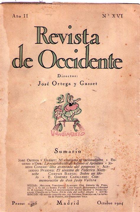 REVISTA DE OCCIDENTE No XVI Año II Octubre 1924 No 16 Año 2