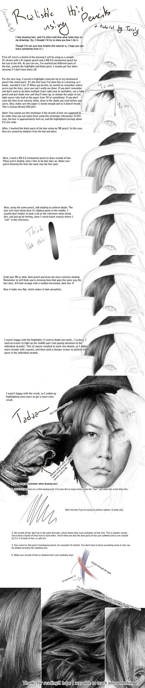 Pencil hair tutorial by ~Tacoly on deviantART | Drawing hair tutorial ...