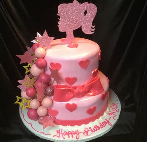 Pink Barbie Silhouette Cake – Riesterer's Bakery