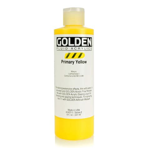 Buy Golden Fluid Acrylic 8 Oz Primary Yellow