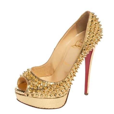 Gold Metallic Christian Louboutin Clearance Sims Mpob Gov My