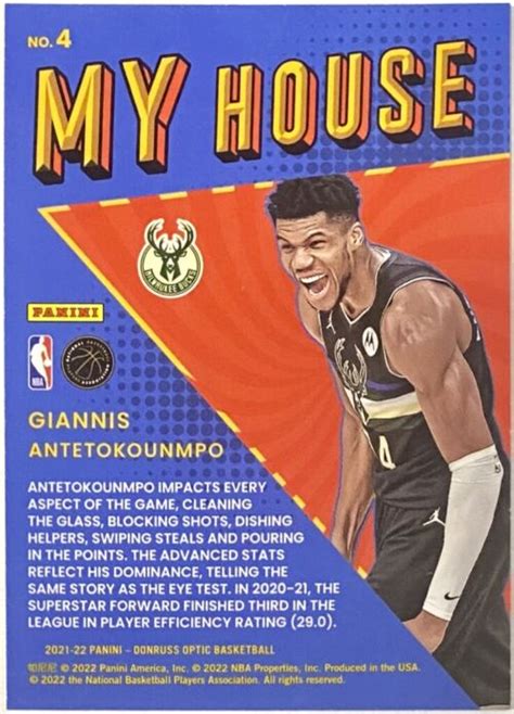 Giannis Antetokounmpo Panini Donruss Optic Basketball Milwaukee