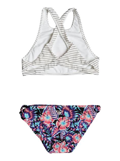 Girls Surfing Miami Crop Top Bikini Set Ergx Roxy