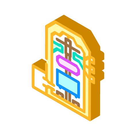 Flywheel Storage Energy Isometric Icon Vector Illustration