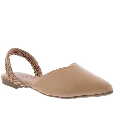 Sapatilha Beira Rio Aberta Elástico Drapeada Nude Nude Netshoes