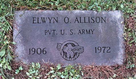 PVT Elwyn O Allison 1906 1972 Mémorial Find a Grave