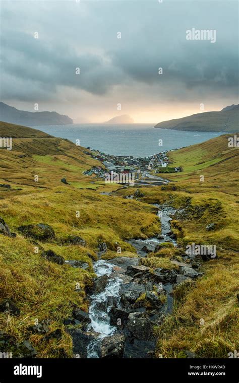 The capital and largest city of the faroe islands hi-res stock ...