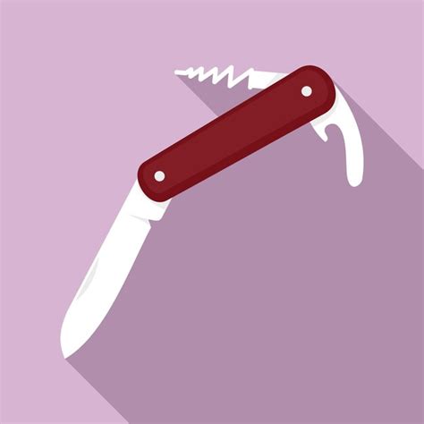 Icono de cuchillo suizo ilustración plana del icono de vector de