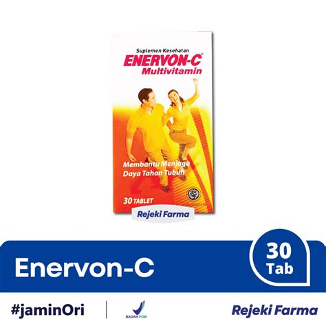 Jual Enervon C Multivitamin Isi 30 Tablet 30tab EnervonC Botol Shopee