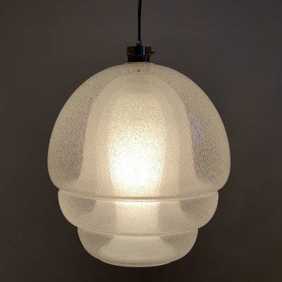 Mid Century Frosted Glass Hanging Lamp S