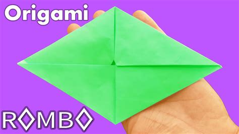 Como Hacer Un Rombo De Papel Origami Youtube