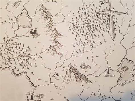 A3 Custom Hand Drawn Fantasy Map Etsy