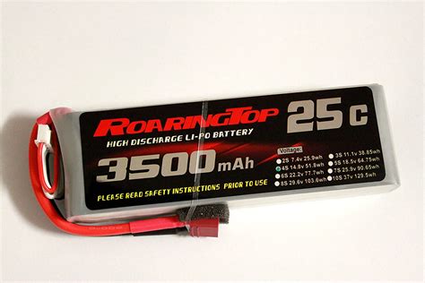 Amazon co jp roaringtop Lipoバッテリーパック25 C 3500 mAh 4s 14 8 V with Deans