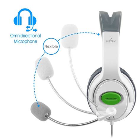 Insten [2 Pack] Gaming Headset Chat Headphone With Mic Microphone Compatible With Xbox 360 Live