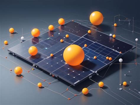 Ilustrações vetoriais do diagrama do sistema de células solares