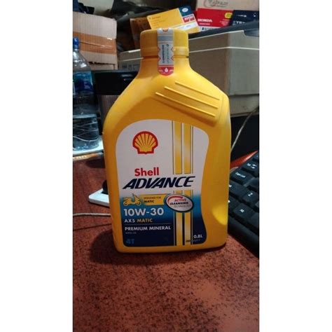 Jual Oli Shell ADVANCE AX5 MATIC 10W 30 0 8L 100 Original Shopee