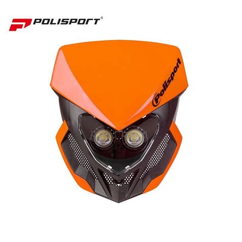 Porta Farol Polisport Lookos Evo C Bateria Incorporada Laranja Preto