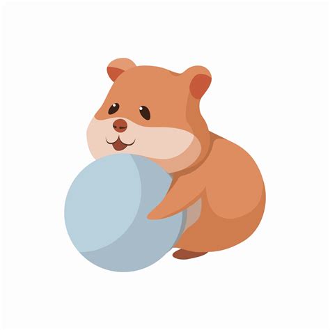 Cute Hamster With Ball Clipart Vector Design 2513715 Vector Art At Vecteezy