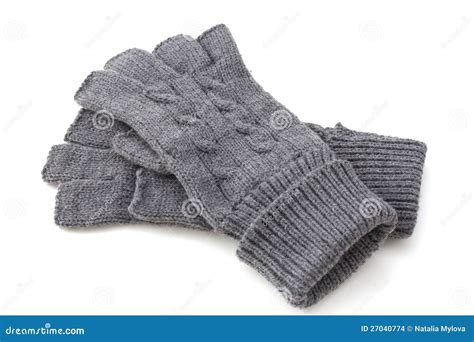 Gray Gloves Stock Photo Image Of Gray Weather Isolated 27040774