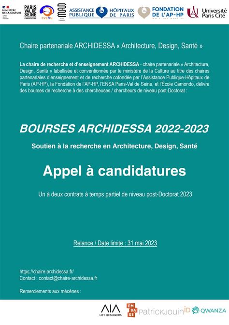 Relance Appel Candidatures Soutien La Recherche Des