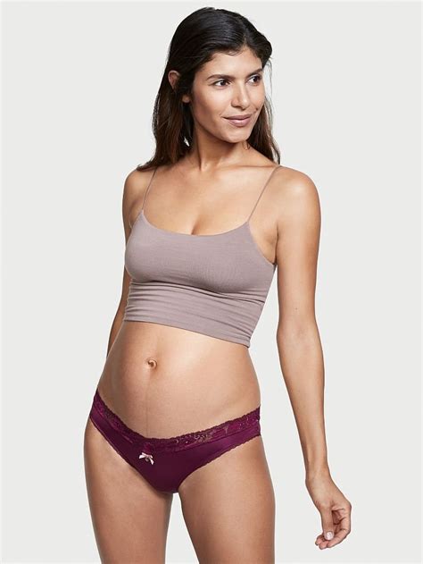 Body by Victoria Hamile Dantelli Bikini Külot Bordo VS26309412 Victoria s Secret VSL