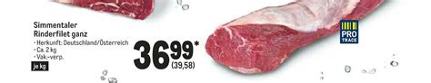 Simmentaler Rinderfilet Ganz Angebot Bei Metro