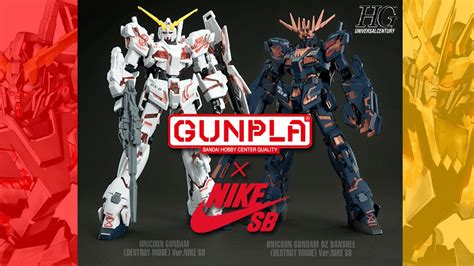 Mobile Suit Gundam UC X NIKE SB HG Unicorn Gundam Destroy Mode HG