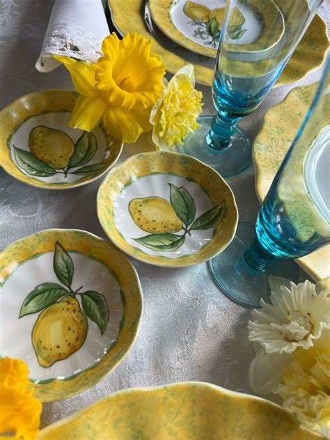 Десертный Сервиз Лимоны на 6 персон. 22 предмета – заказать на Ярмарке ...