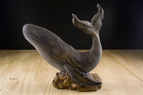 Wooden Whale, Whale Sculpture, Whale Wood Carving Wood Whale Greek ...