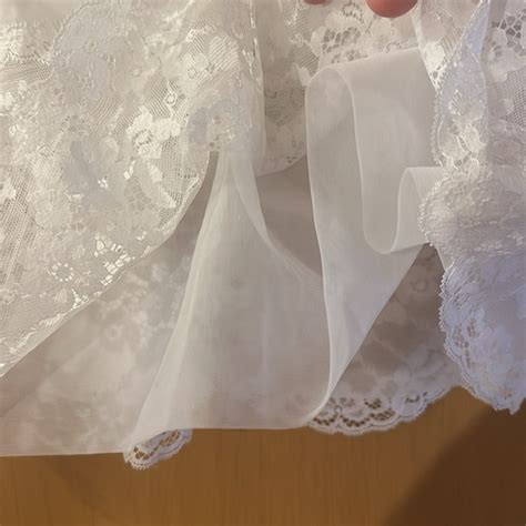 Lorraine Intimates Sleepwear Lorraine Antron Nylon Vintage Lace Slip Lingerie White Size