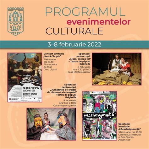 Programul evenimentelor culturale din Satu Mare în următoarea perioadă