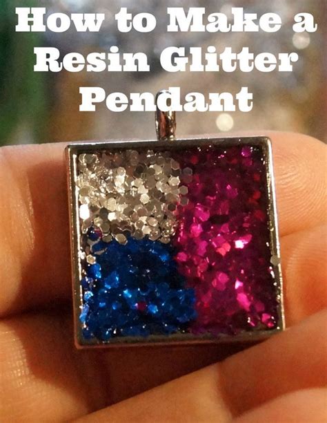 How To Make A Glitter Resin Pendant This Easy Jewelry Tutorial Is A