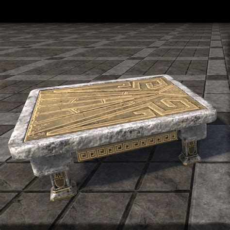 File On Furnishing Dwarven Low Table Ornate Polished The